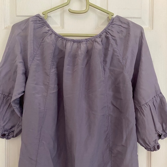Silky Blouse Tunic Mauve Purple Made in Italy - Picture 6 of 14
